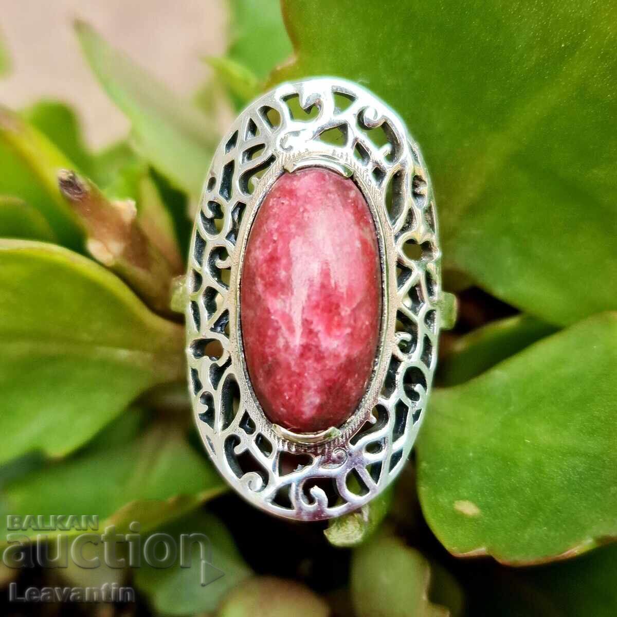 Παράδοση Ασημένιο δαχτυλίδι με Τουλίτη Παράδοση Ασημένιο δαχτυλίδι με Τουλίτη