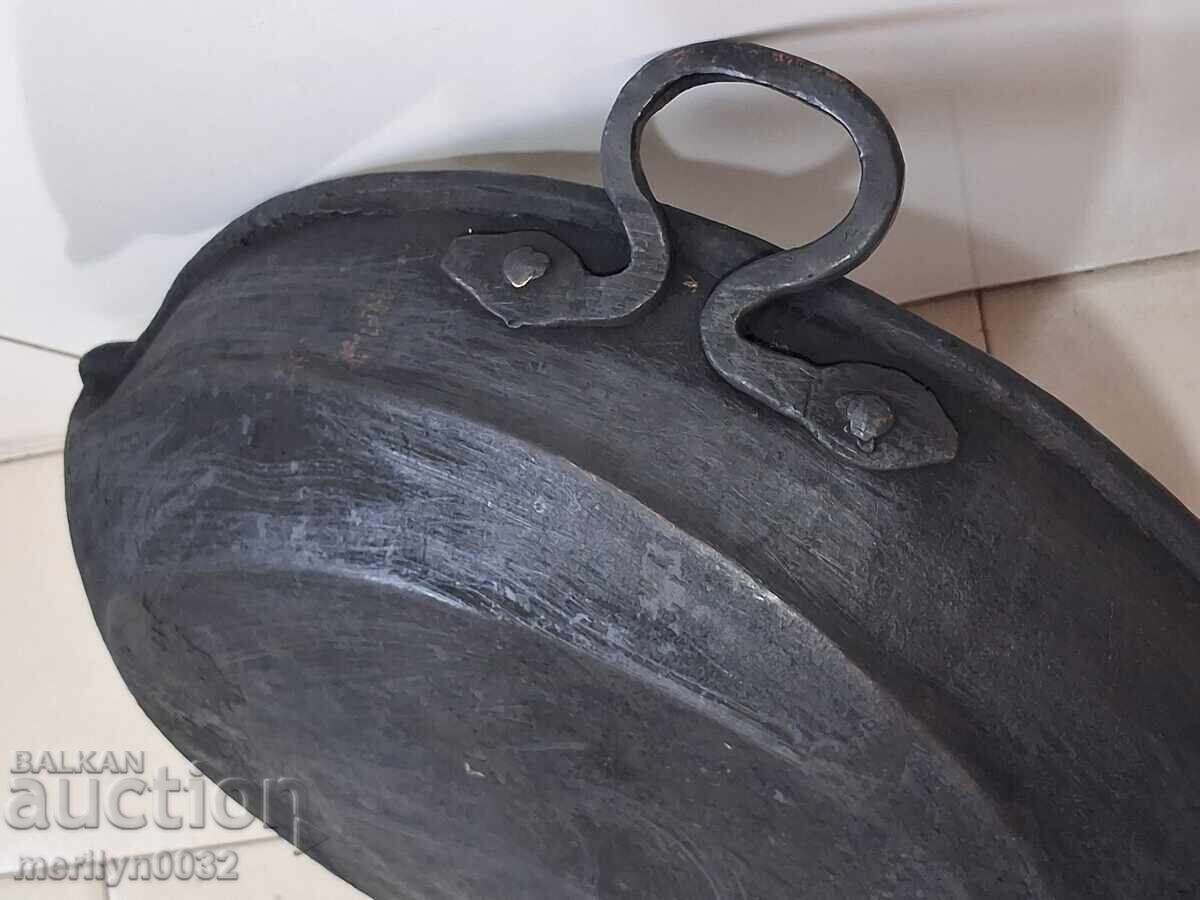 Δημοπρασία Παλιός χάλκινος δίσκος για lutenitsa majun γλυκό χαλκό