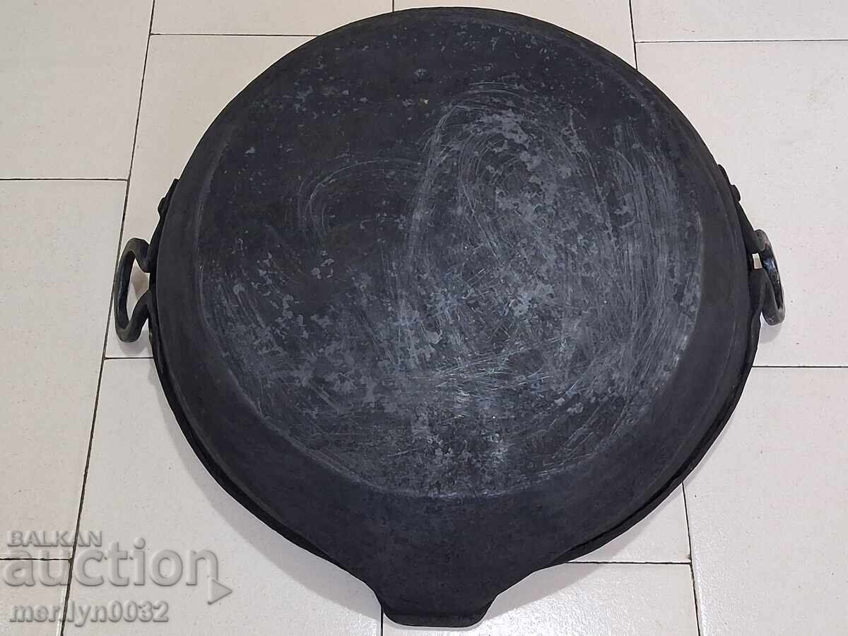 Παλιός χάλκινος δίσκος για lutenitsa majun γλυκό χαλκό - 6