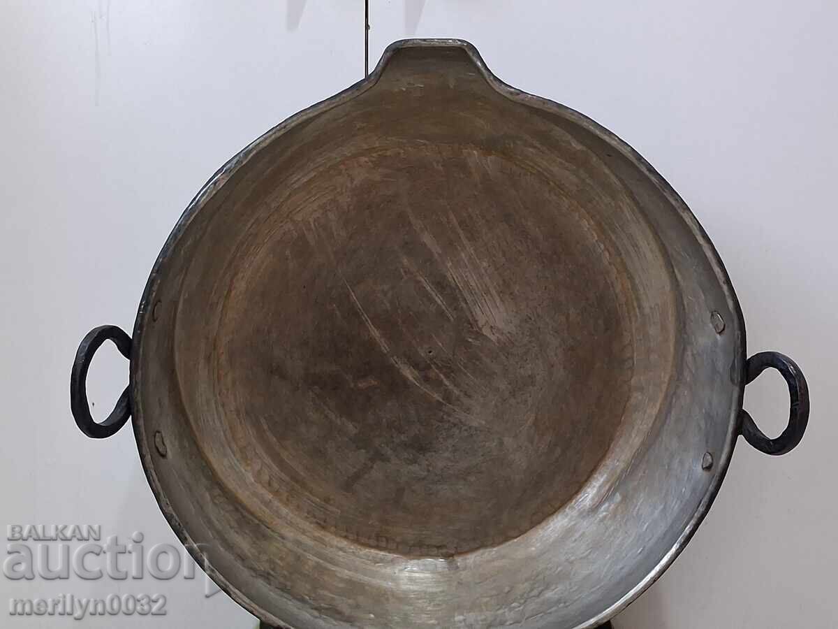 Παλιός χάλκινος δίσκος για lutenitsa majun γλυκό χαλκό - 7