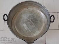 Παλιός χάλκινος δίσκος για lutenitsa majun γλυκό χαλκό