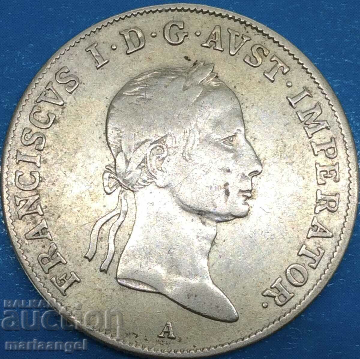 20 Kreuzers 1832 Austria for Hungary A - Vienna 26mm Patina - 6