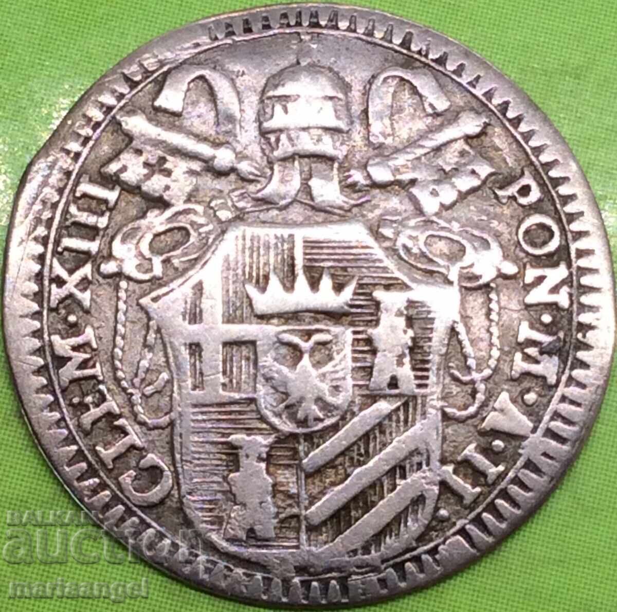 Δημοπρασία Grosso 1760 Vatican Clement XIII 1758-1769 ασήμι
