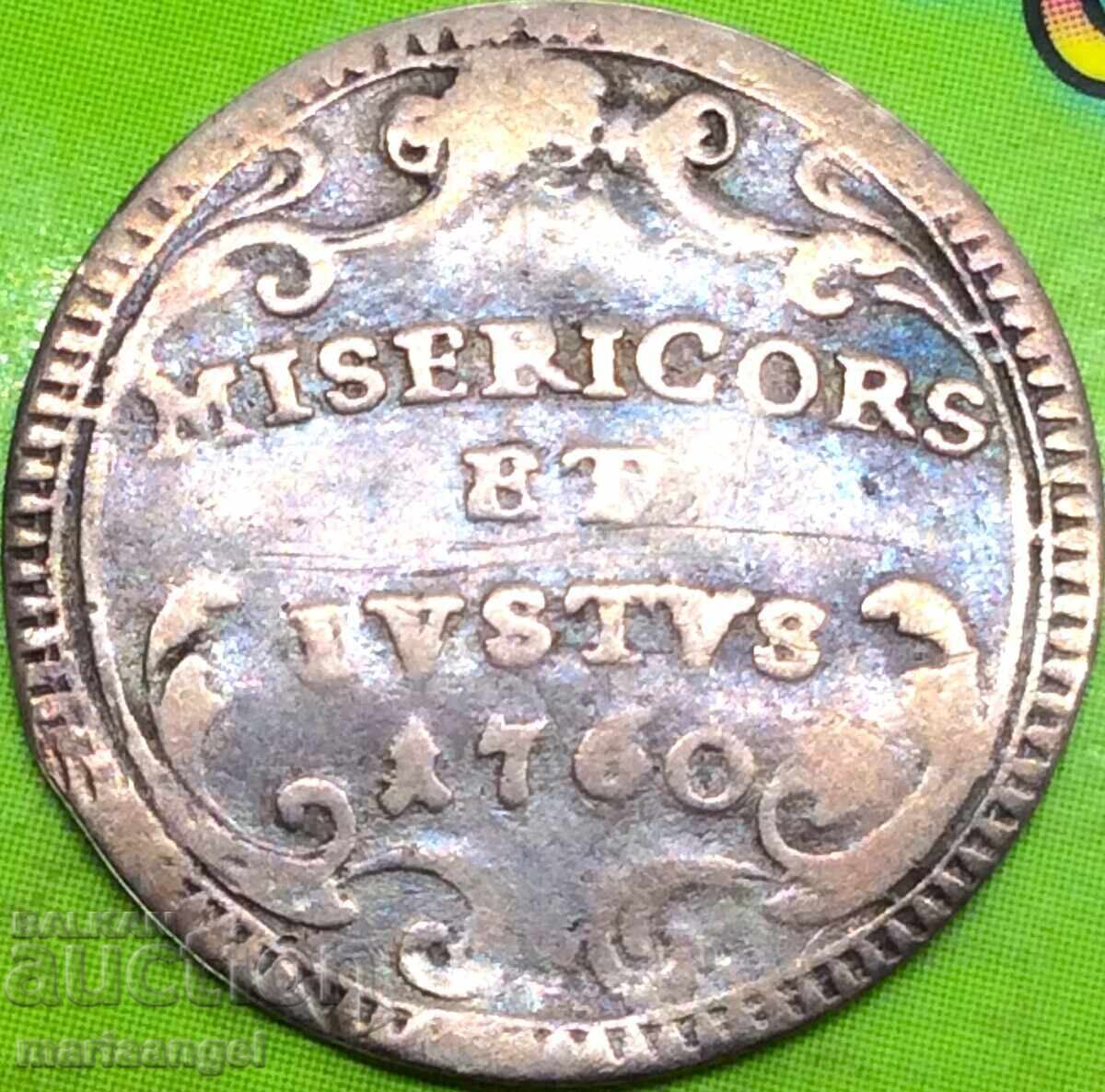 Παράδοση Grosso 1760 Vatican Clement XIII 1758-1769 ασήμι