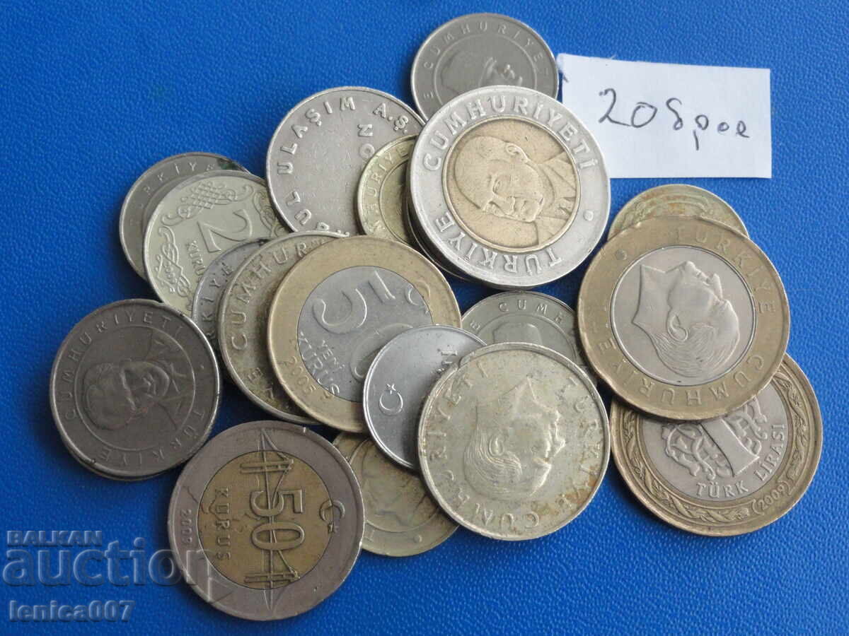 Turkey - Coins (20 pieces) with price 6.60 BGN | € 3.37