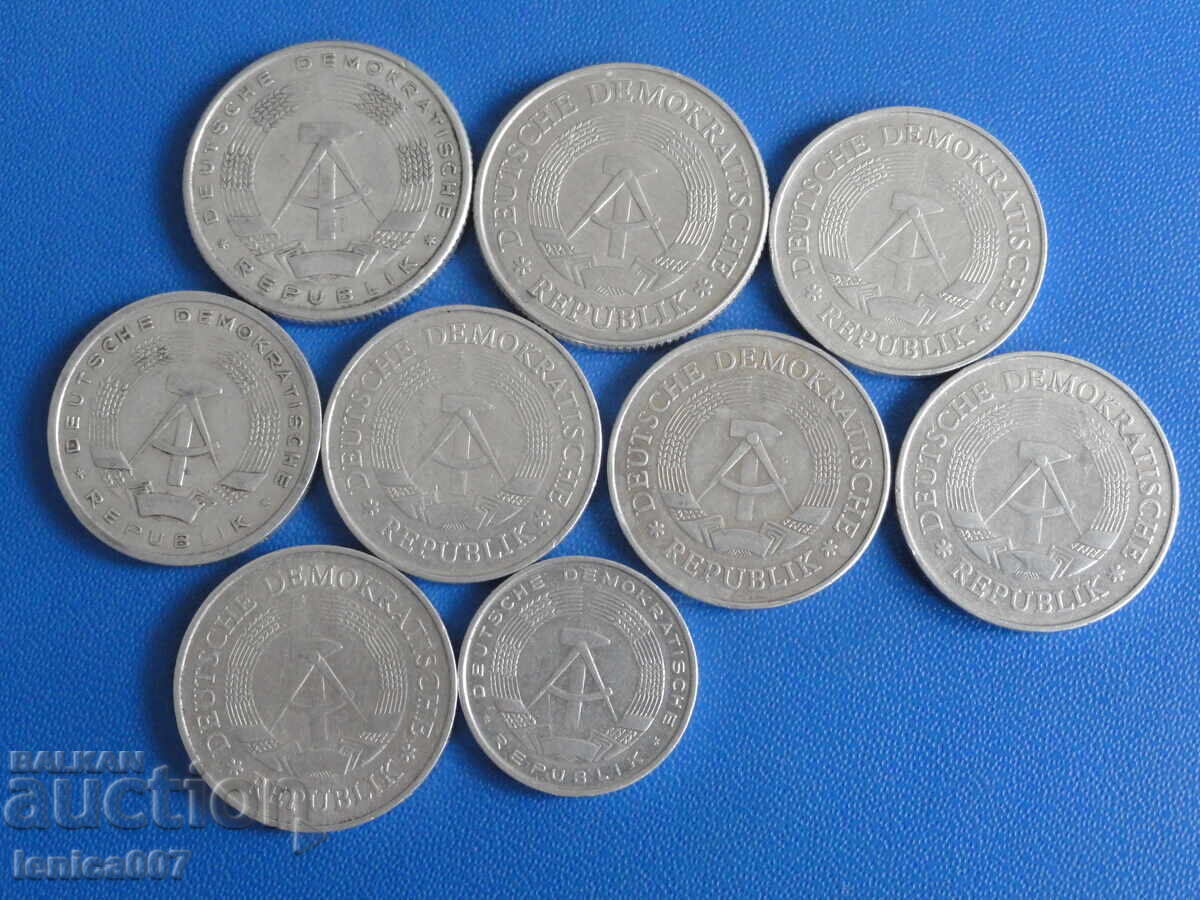 Germany (GDR) - Coins (9 pieces) with price 6.60 BGN | € 3.37 Germany (GDR) - Coins (9 pieces) with price 6.60 BGN | € 3.37