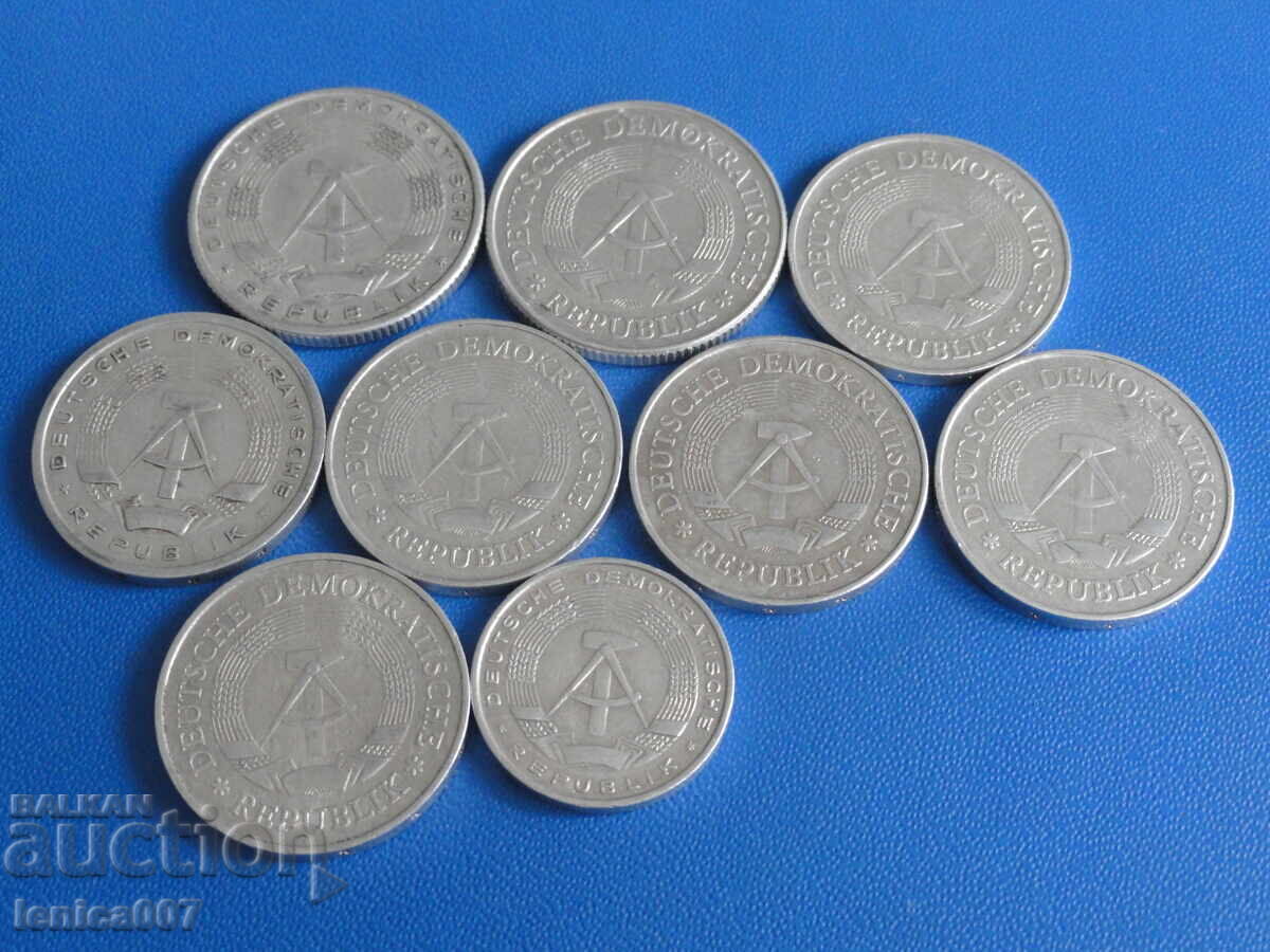Germany (GDR) - Coins (9 pieces) - 6 Germany (GDR) - Coins (9 pieces) - 6