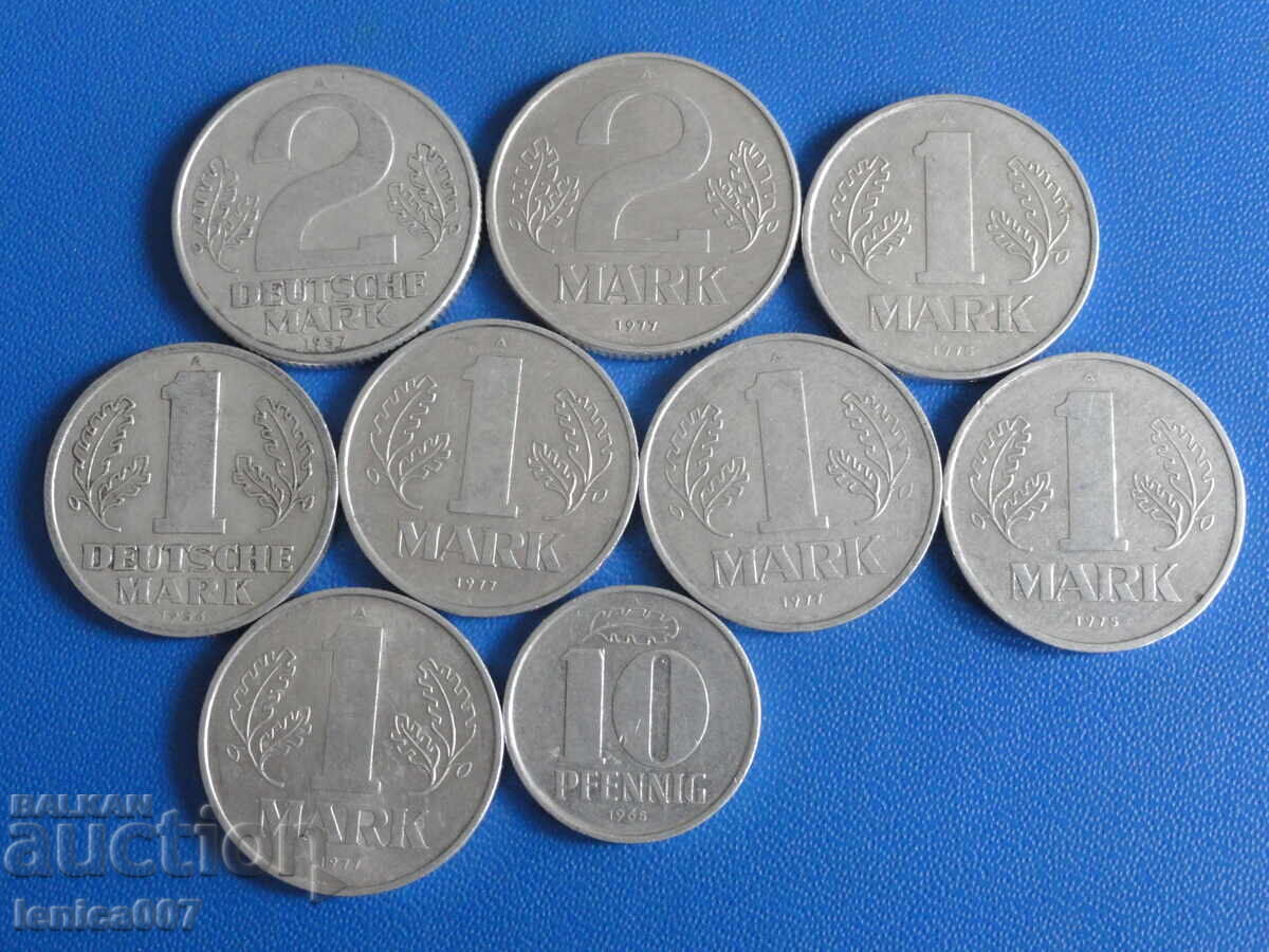 Germany (GDR) - Coins (9 pieces) Germany (GDR) - Coins (9 pieces)