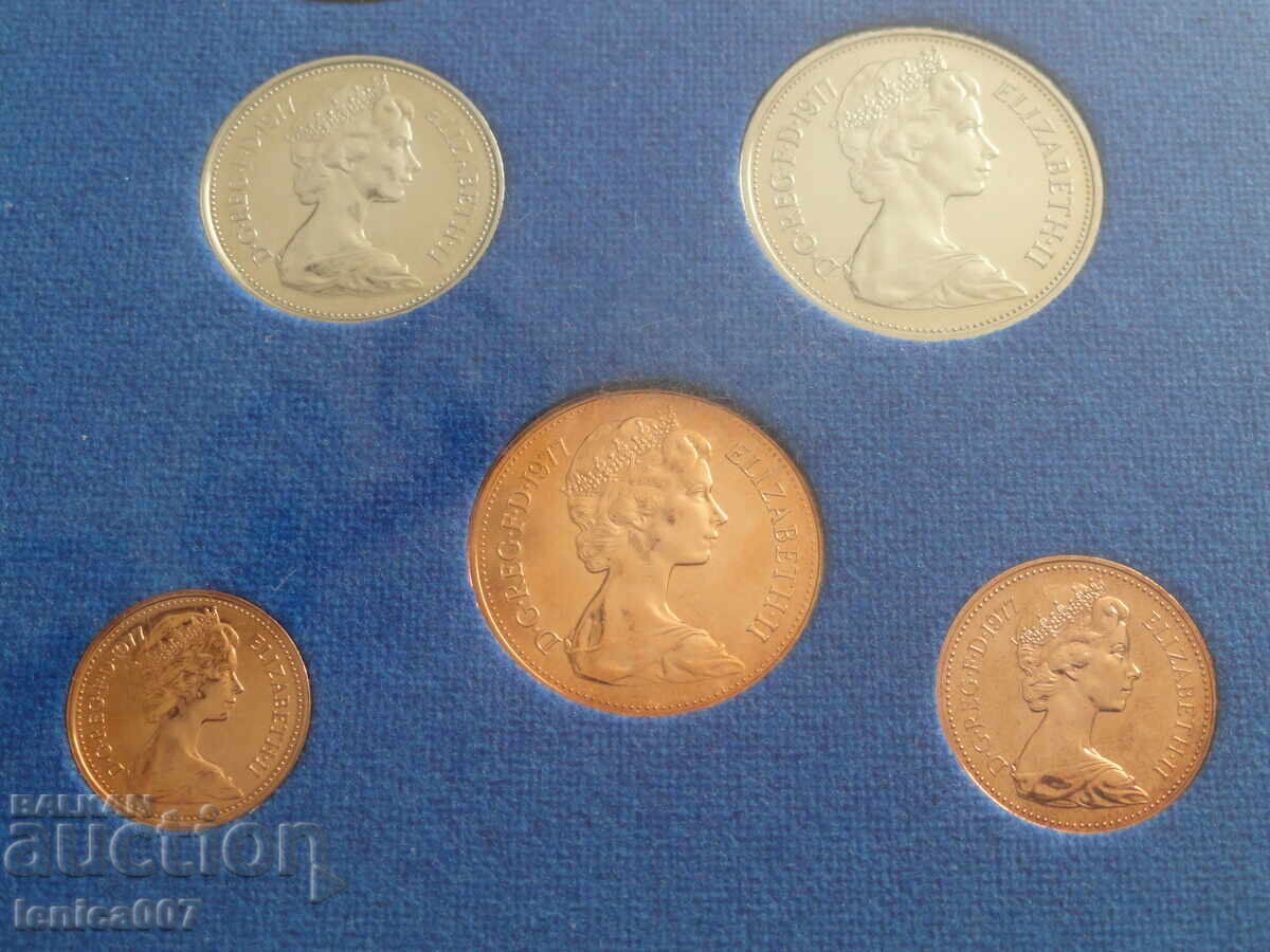 UK 1977 - Coin set + medal (UNC) - 5
