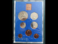 Ηνωμένο Βασίλειο 1977 - Σετ νομισμάτων + μετάλλιο (UNC)