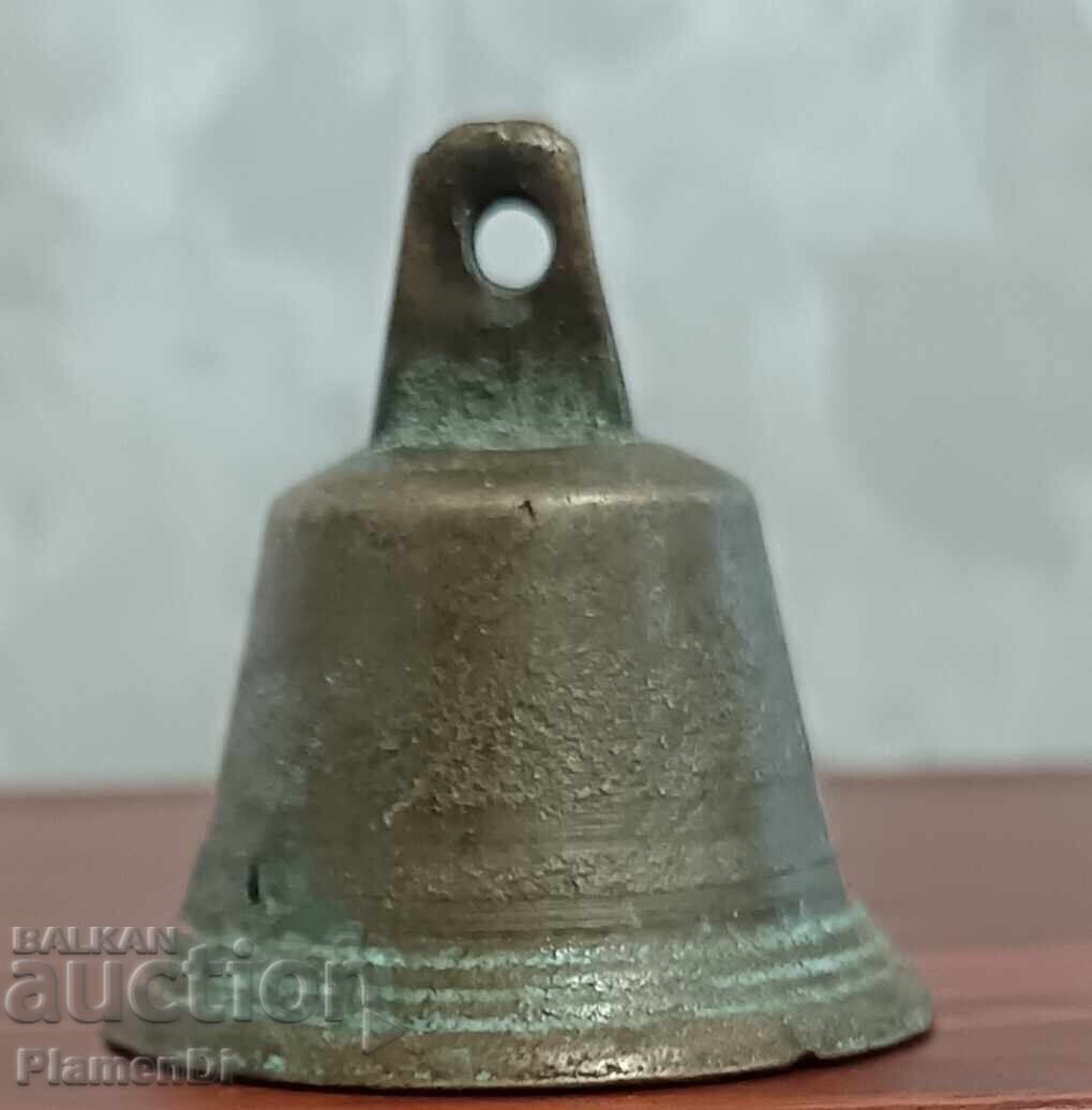 Стара бронзова камбанка, звънче, хлопка