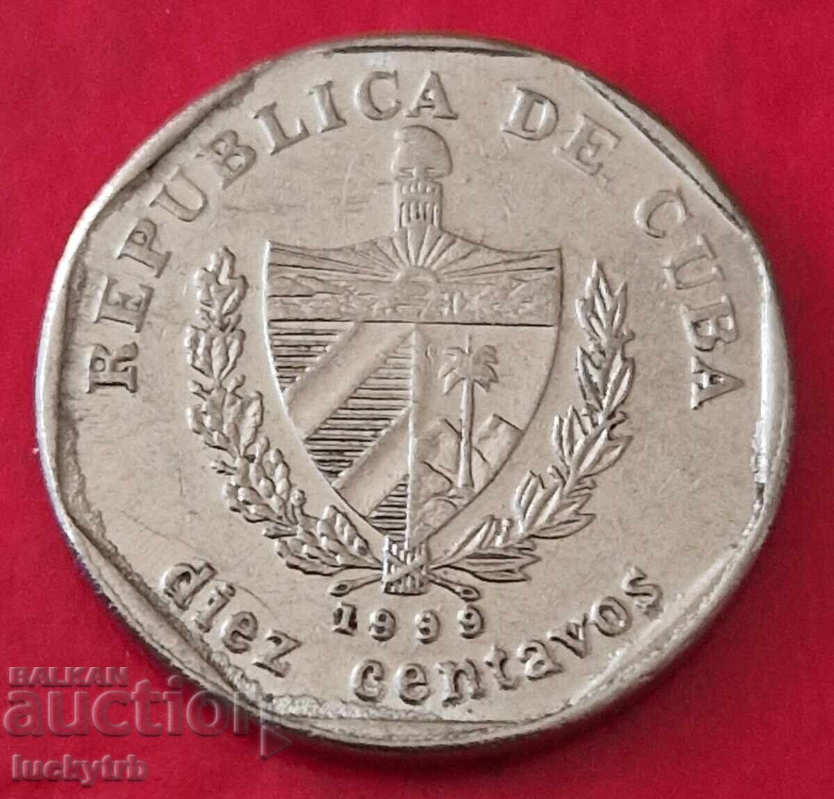 10 Centavos 1999 - Cuba with price 0.50 BGN | € 0.26 10 Centavos 1999 - Cuba with price 0.50 BGN | € 0.26
