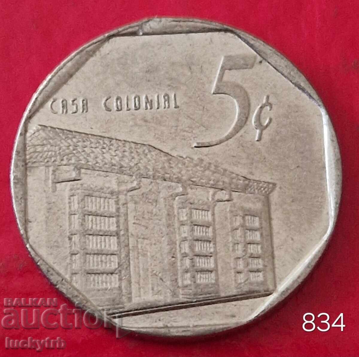 5 сентавос 1994 - Куба 5 сентавос 1994 - Куба