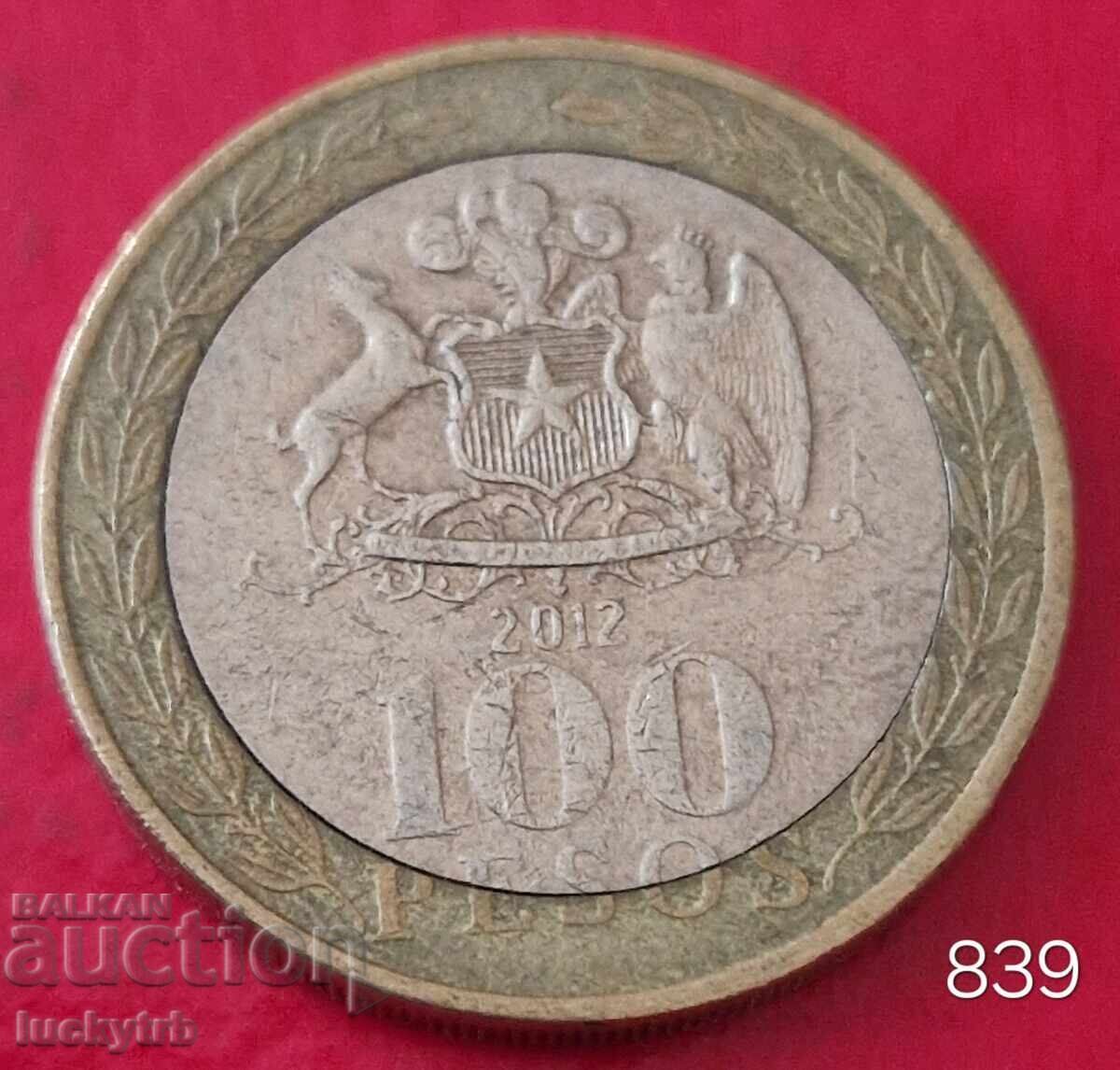100 Pesos 2012 - Chile