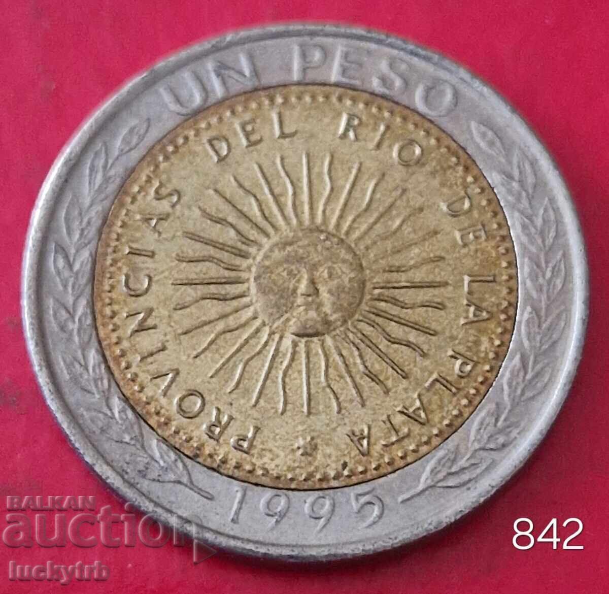 1 peso 1995 - Argentina