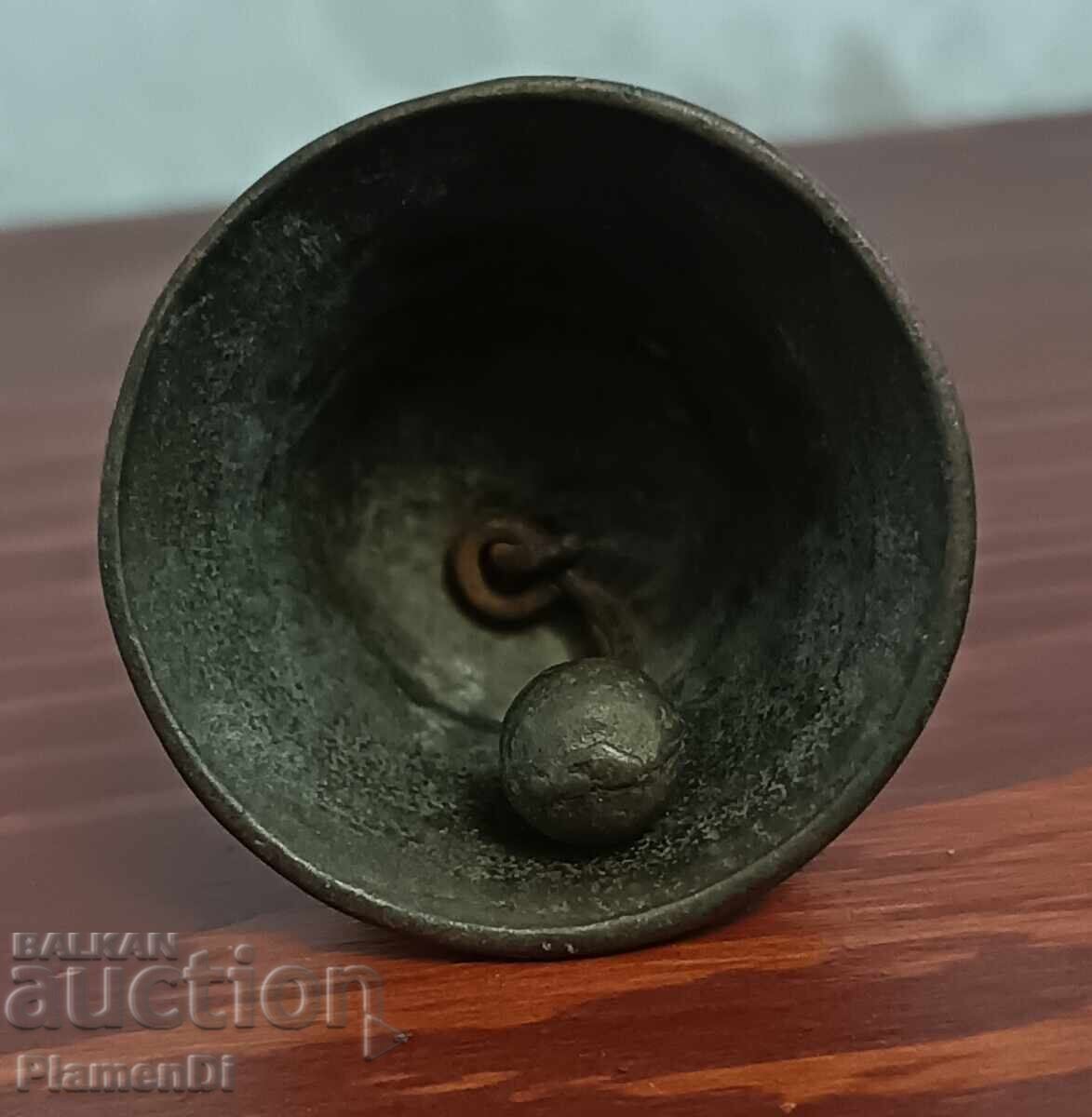 Veche clopoțică de bronz, clopoțel, zurgălău - 6