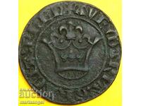 France Charles VI Couter Token "double tournois" - quite rare