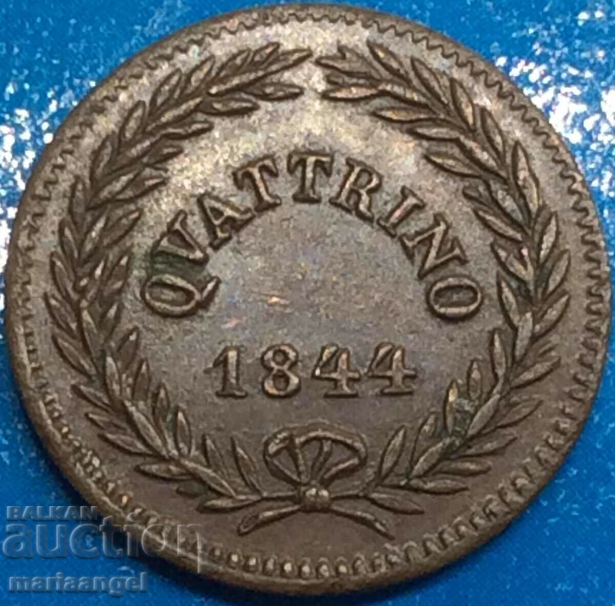 Quattino 1844 Vatican - very rare - 7 Quattino 1844 Vatican - very rare - 7