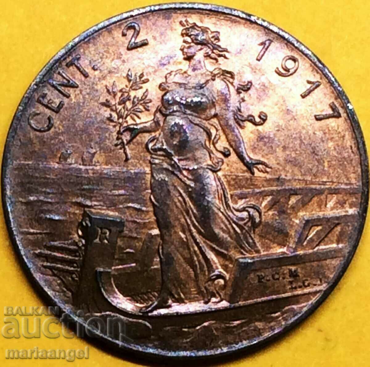 2 Centesimi 1917 Italia Victor Emmanuel III 2 Centesimi 1917 Italia Victor Emmanuel III