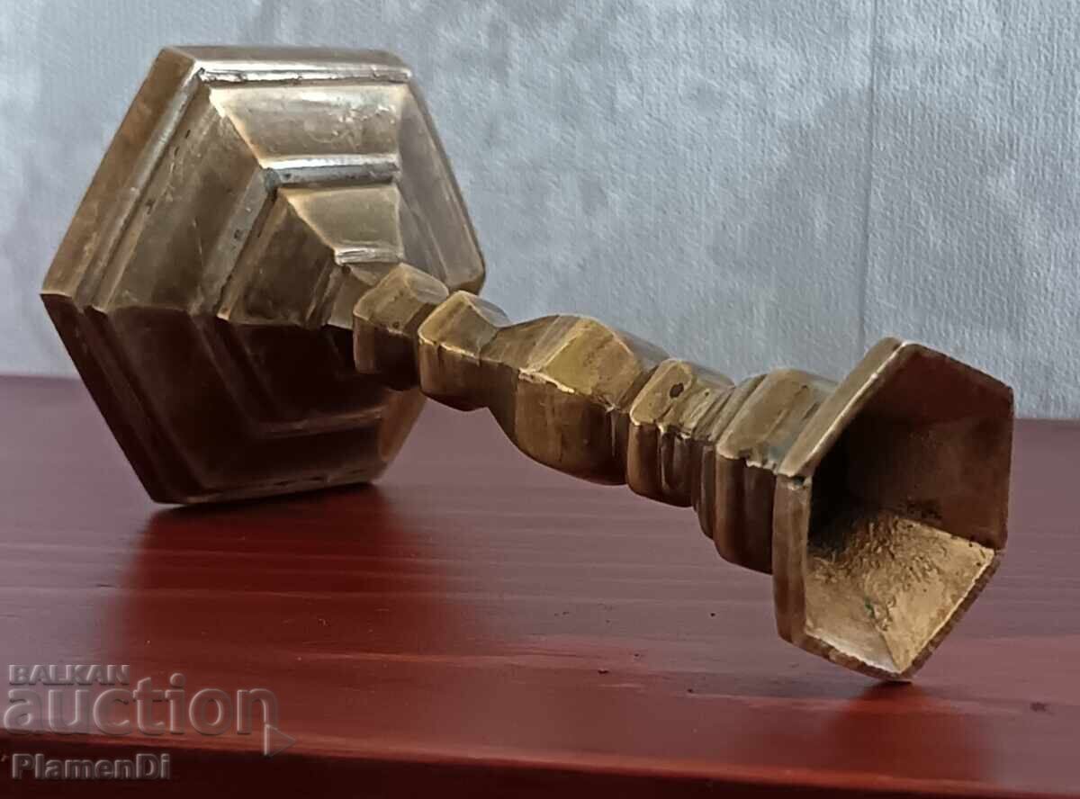 Old bronze candlestick - 5