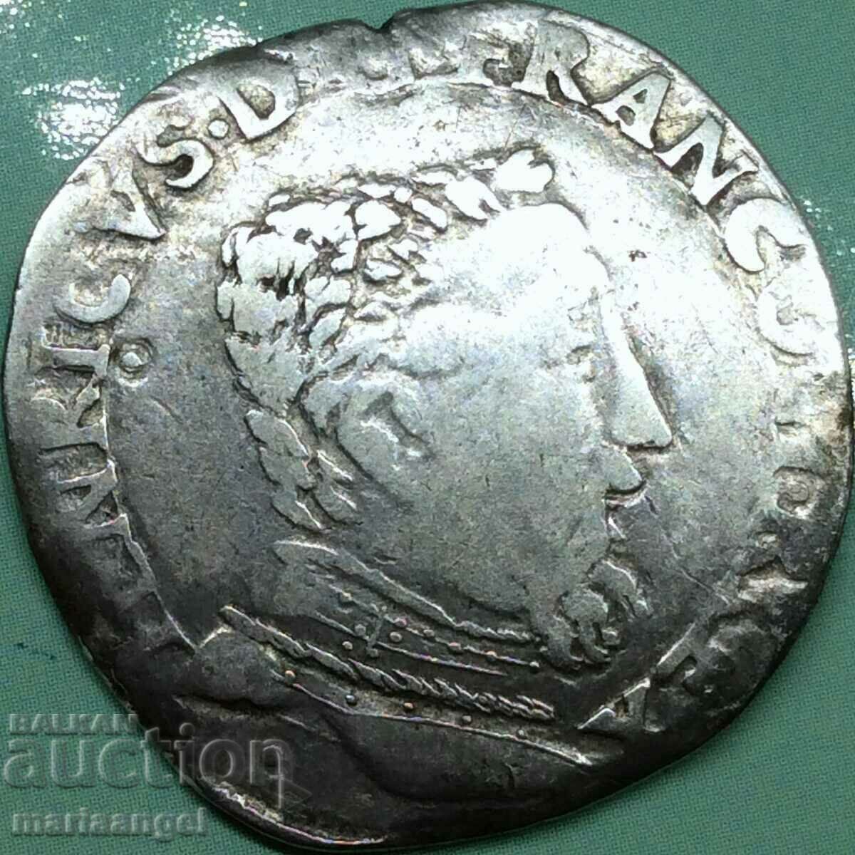 France Teston Henri II Toulouse 9.34g silver - rare! - 7