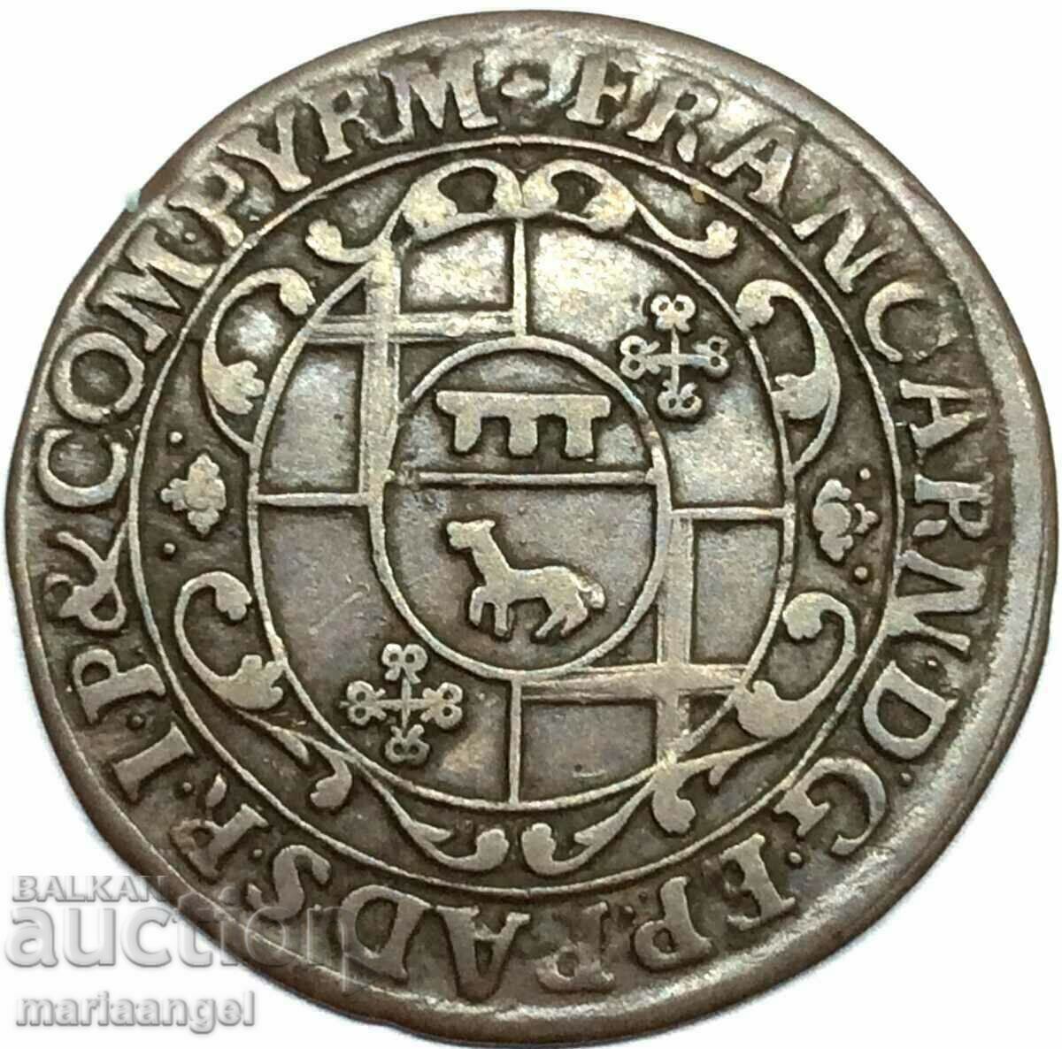 6 Kreuzer 1706 Germany Padeborn Franz Arnold 24mm RARE! with price 99.90 BGN | € 51.08