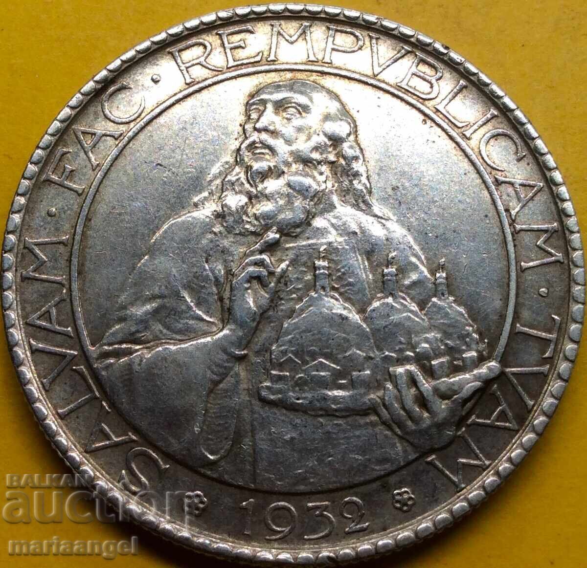 20 San Marino Lira 1933 Silver - 5