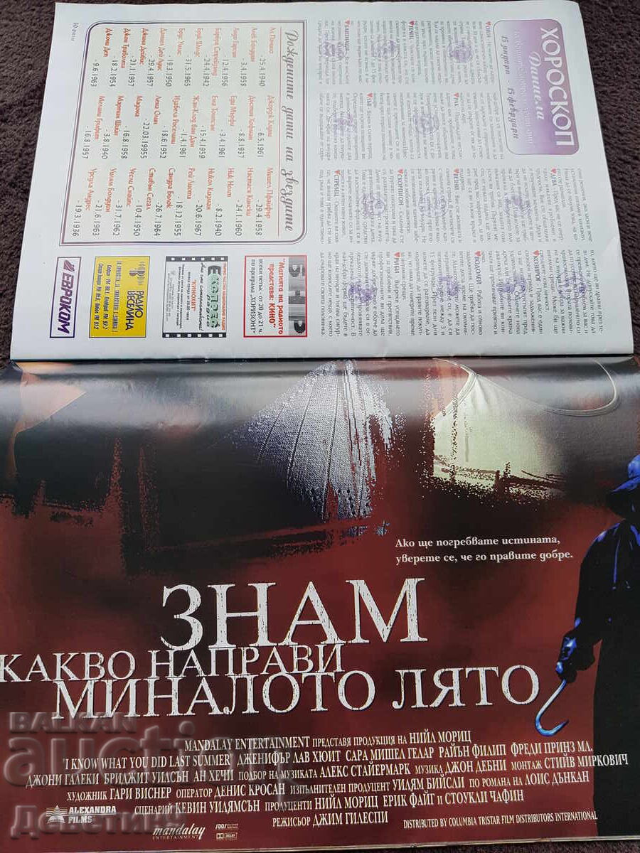 Списание Филм - Януари 98 г. с цена 6.00 лв. | € 3.07