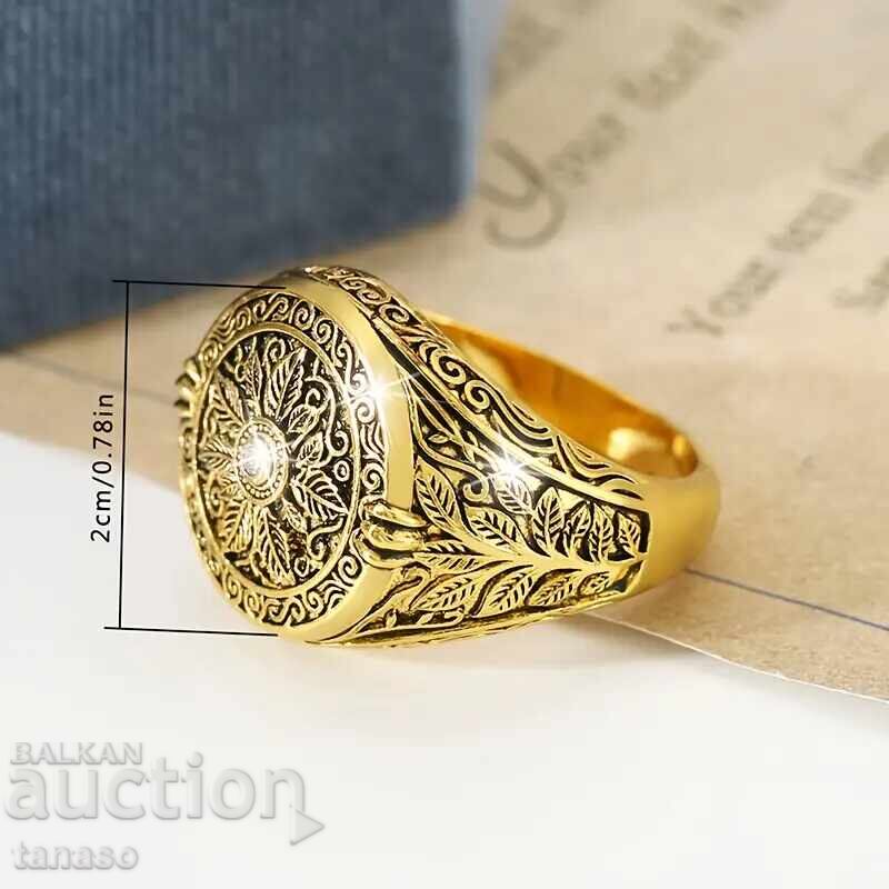 Livrarea Inel bărbați cu motiv retro Livrarea Inel bărbați cu motiv retro