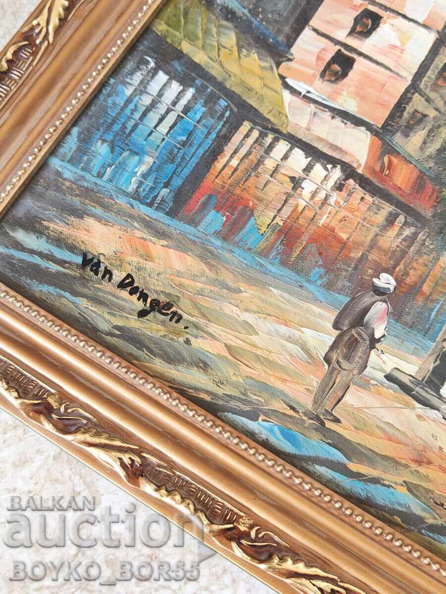 Δημοπρασία Υπέροχος Παλιός Πίνακας Λαδιού σε Καμβά