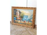 Minunată Pictură Veche Ulei Pe Pânză