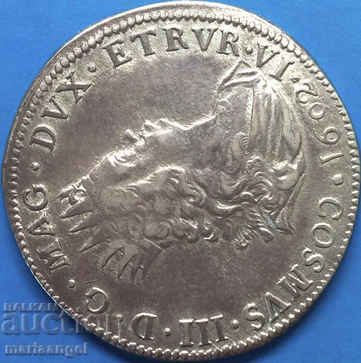 1 Талер 1692 III ди Медичи  Ливорно Италия 27г сребро - 5