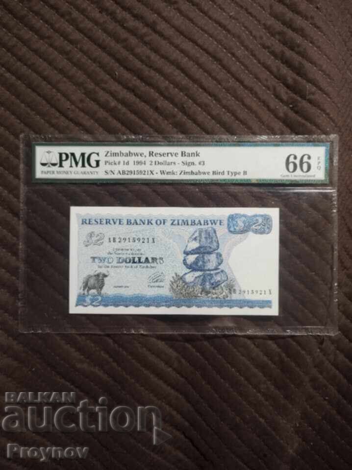 Livrarea 2 Dolari Zimbabwe 1994