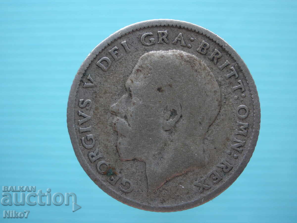 Παράδοση Ασημένιο νόμισμα έξι πενών (1923) - Ηνωμένο Βασίλειο