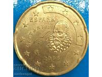 20 euro cenți 2008 Spania alamă - rară!