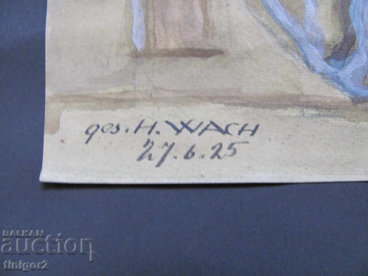 1925 Watercolor Painting - Project by Vasil Beyazov (1901-1980) with price 75.00 BGN | € 38.35