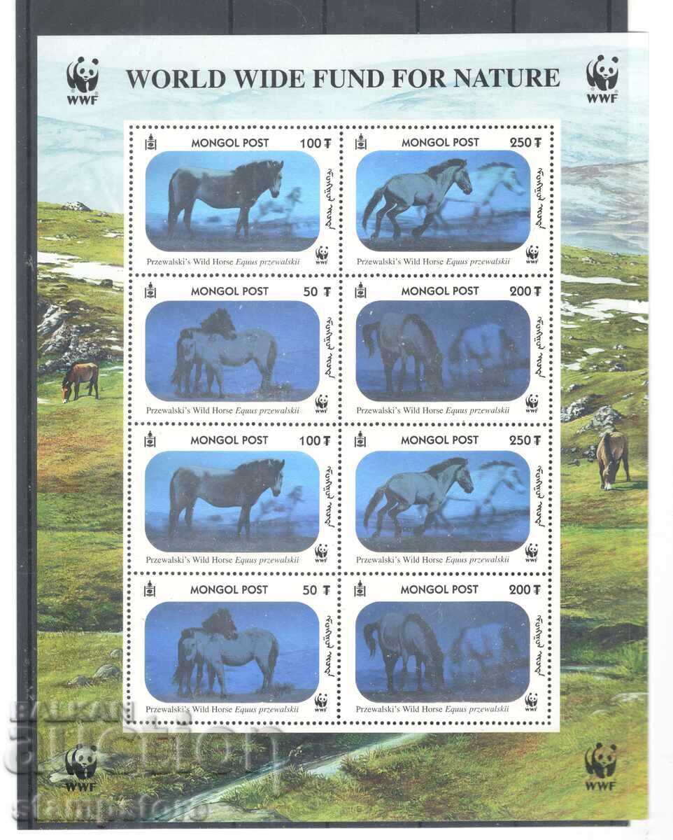Μογγολία - Άλογο του Πρζεβάλσκι - μικρό φύλλο - ολόγραμμα