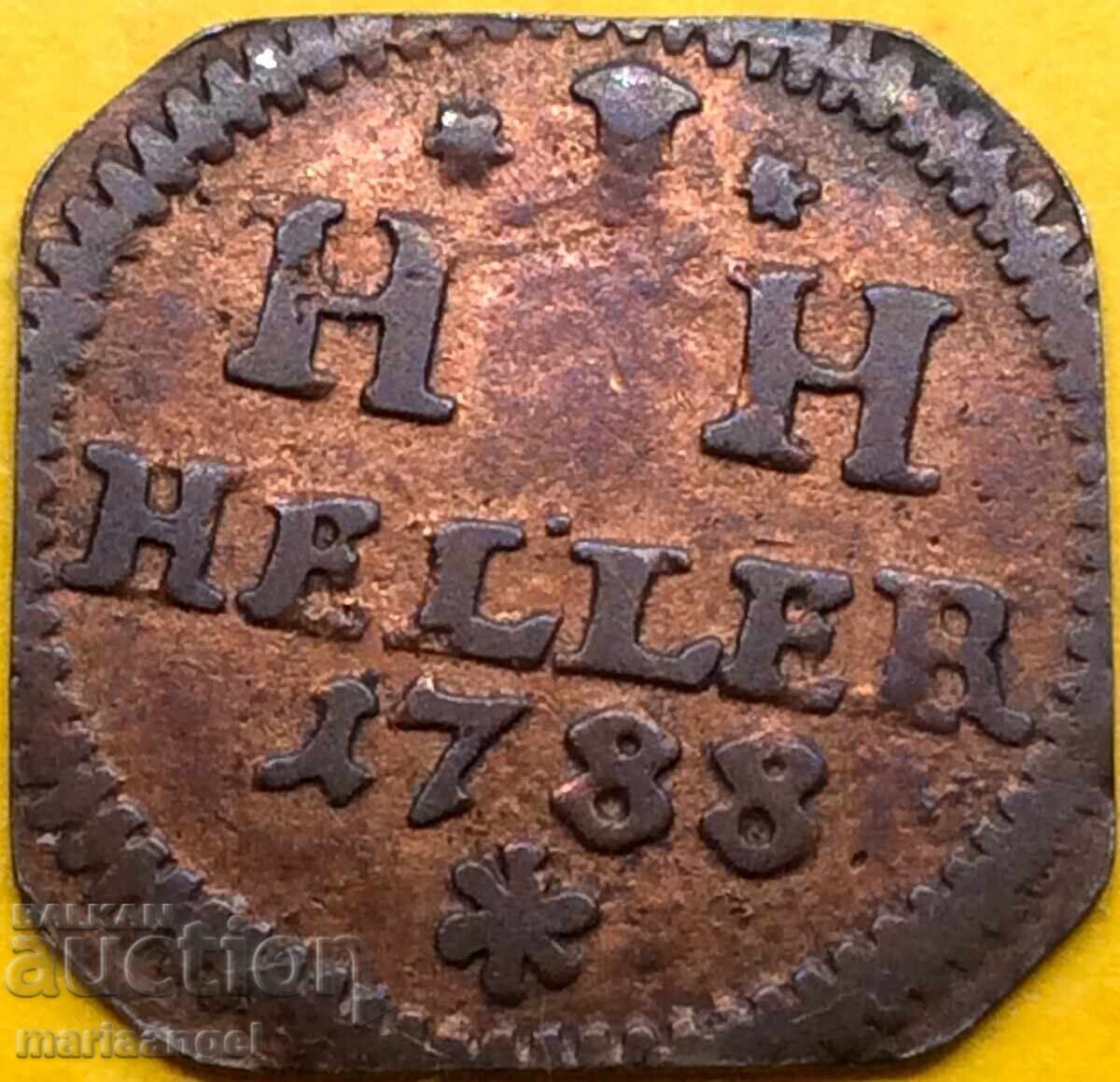 1 Heller 1788 Γερμανία Saxe-Hildburghaus - σπάνιο με τιμή 27.00 BGN | € 13.80