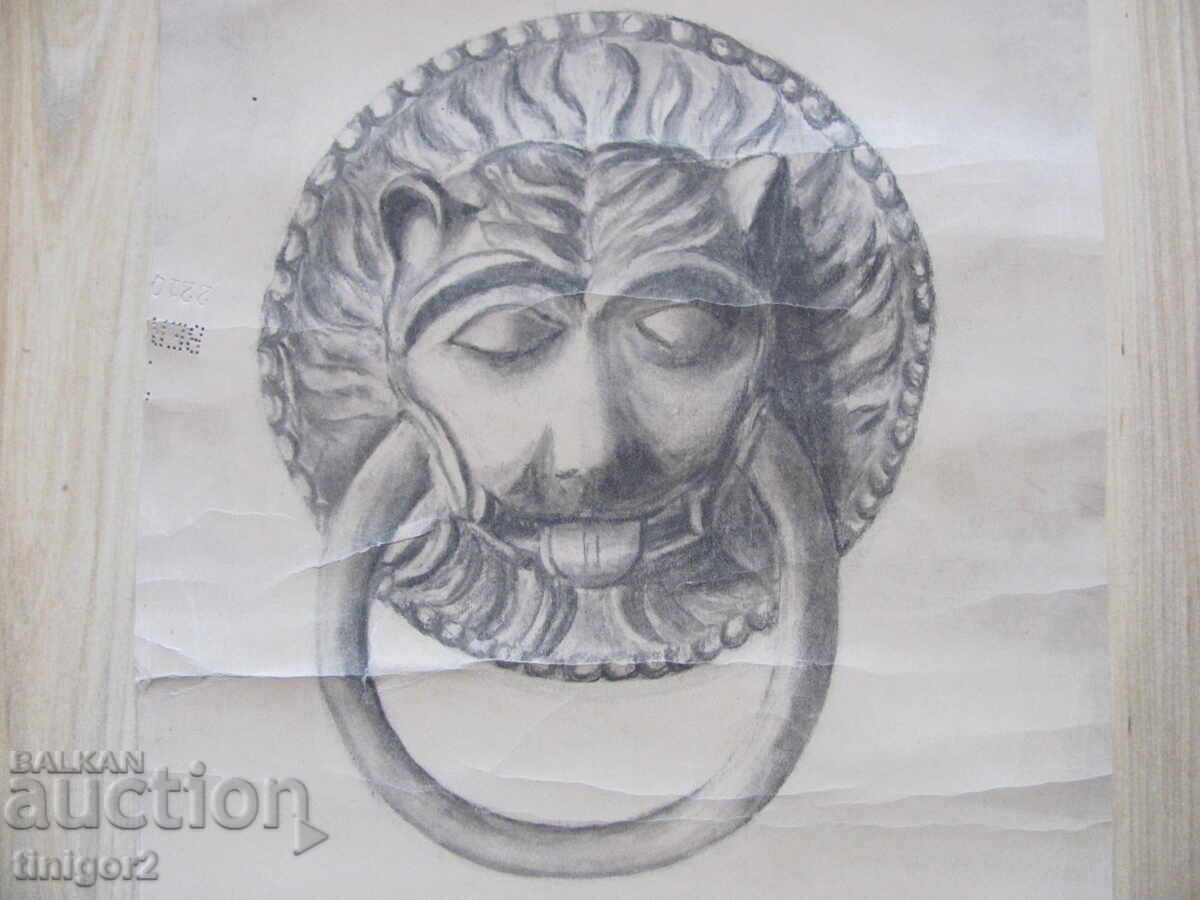 1924. Παλιό σχέδιο με μολύβι - έργο Βασίλ Μπεγιάζοφ (1901-1980) με τιμή 75.00 BGN | € 38.35