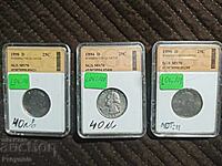 Lot: 3 buc. 25 cenți 1990 D-1994 D-1998 D -MS 70