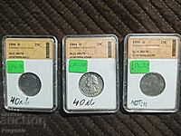 Lot: 3 pcs. 25 Cent 1990 D-1994 D-1998 D - MS 70