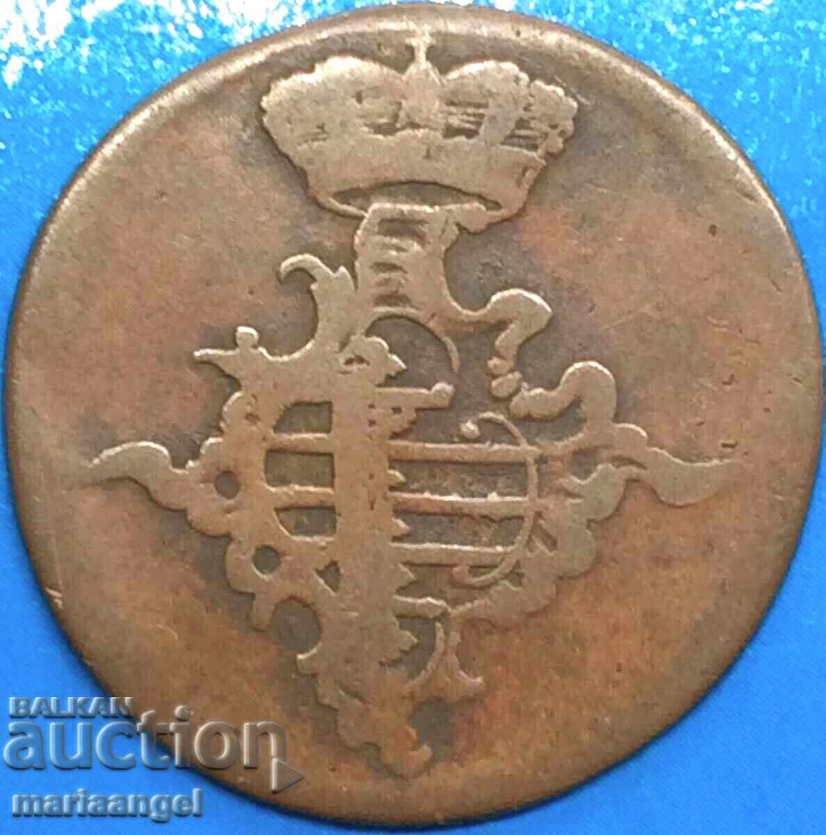 3 pfennig 1760 Saxony-Weimar-Eisenach Germany copper - 5 3 pfennig 1760 Saxony-Weimar-Eisenach Germany copper - 5