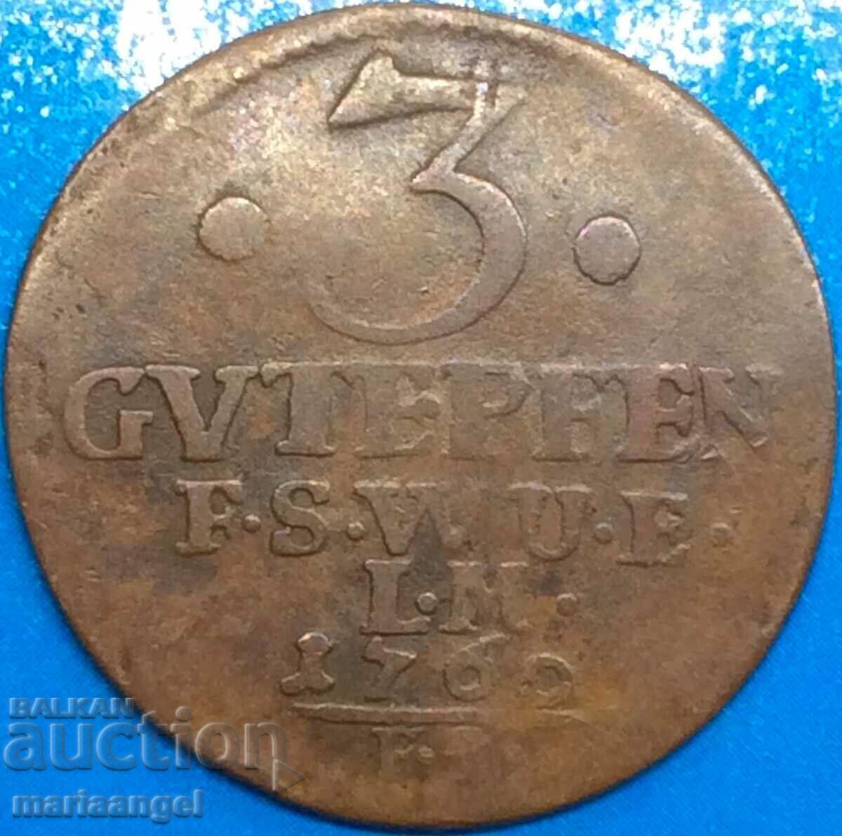 3 pfennig 1760 Saxony-Weimar-Eisenach Germany copper - 6 3 pfennig 1760 Saxony-Weimar-Eisenach Germany copper - 6