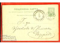 CARTE POȘTALĂ LEU MIC călătorită RUSE RZGR 1893 BNR CURS VALUTAR