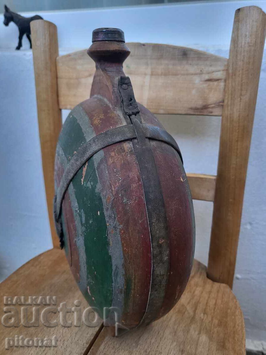 Antique wooden flask Kingdom of Bulgaria with price 35.00 BGN | € 17.90 Antique wooden flask Kingdom of Bulgaria with price 35.00 BGN | € 17.90