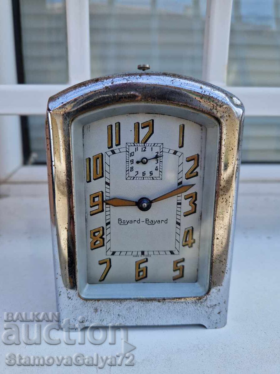 Δημοπρασία Art Deco - Σπάνιο γαλλικό αντίκα ξυπνητήρι Bayard Δημοπρασία Art Deco - Σπάνιο γαλλικό αντίκα ξυπνητήρι Bayard
