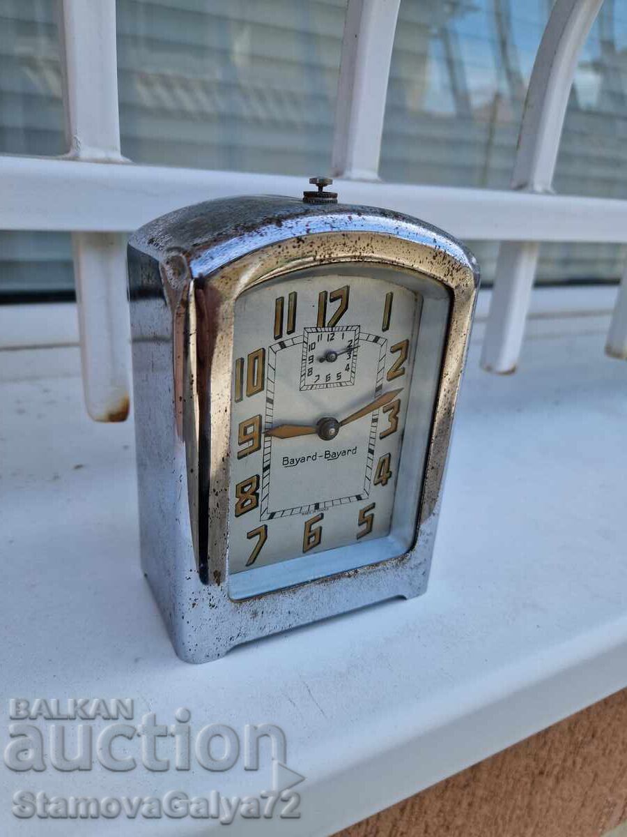 Παράδοση Art Deco - Σπάνιο γαλλικό αντίκα ξυπνητήρι Bayard Παράδοση Art Deco - Σπάνιο γαλλικό αντίκα ξυπνητήρι Bayard