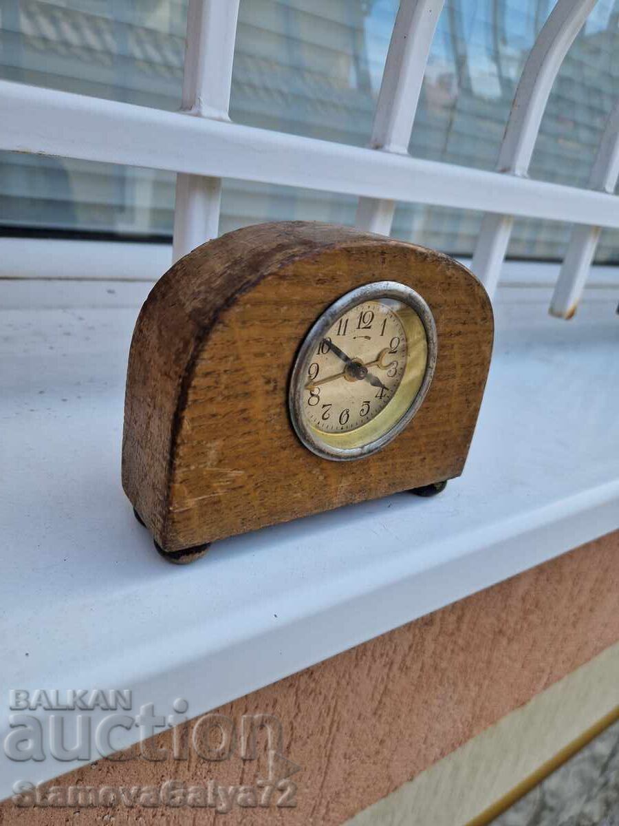Σπάνιο γαλλικό αντίκα ρολόι-ξυπνητήρι τύπου καρέτα - 5