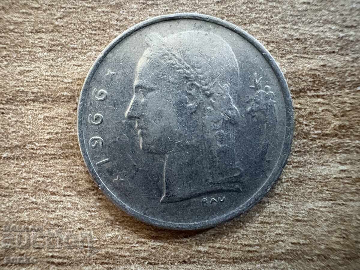 Belgia - 1 franc (1966) - BELGIQUE cu preț 0.25 BGN | € 0.13