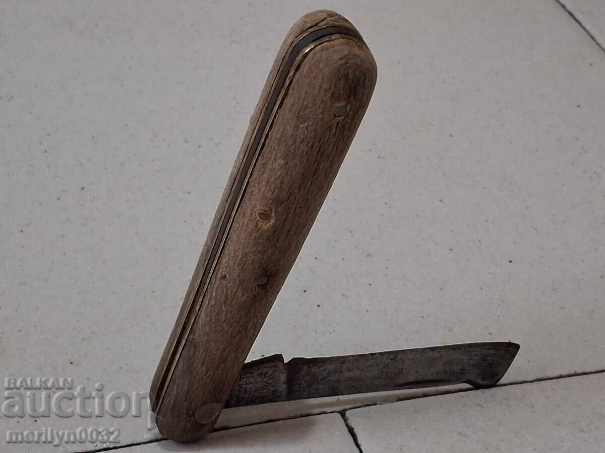 Стара лозарска ножка с чирени от дърво с маркировка - 6 Стара лозарска ножка с чирени от дърво с маркировка - 6